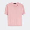 Silk and cotton jumper, pink
