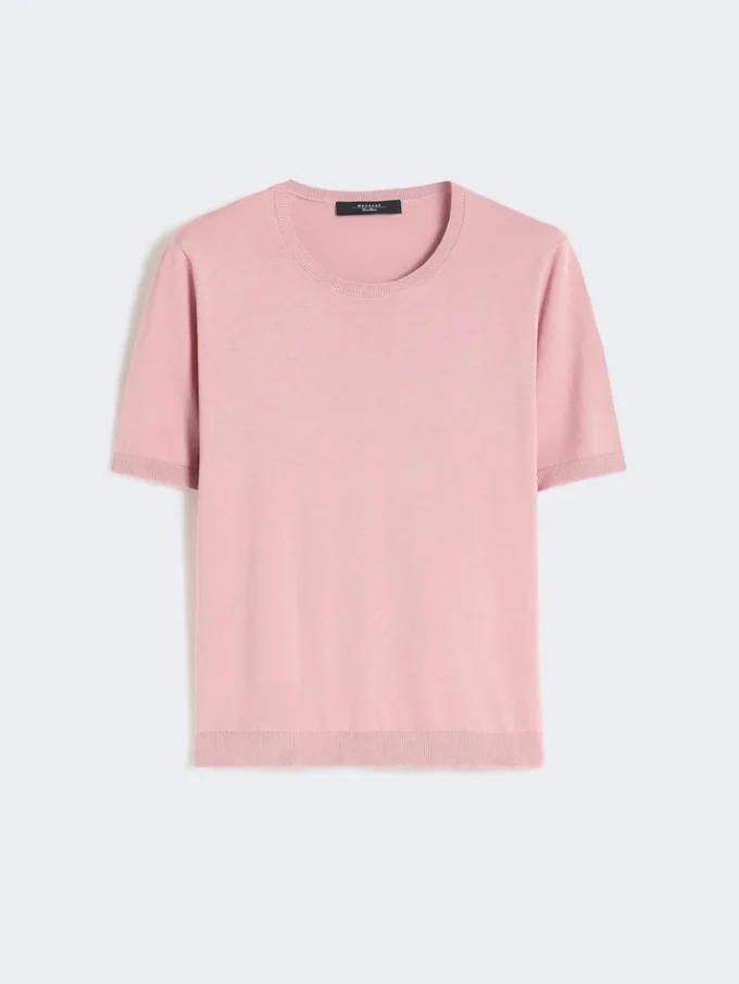 Silk and cotton jumper, pink