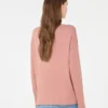 Silk and cotton yarn sweater, pink Silk and cotton yarn sweater, pink