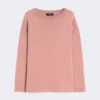 Silk and cotton yarn sweater, pink Silk and cotton yarn sweater, pink