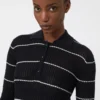 Silk and wool yarn jumper, navy Silk and wool yarn jumper, navy