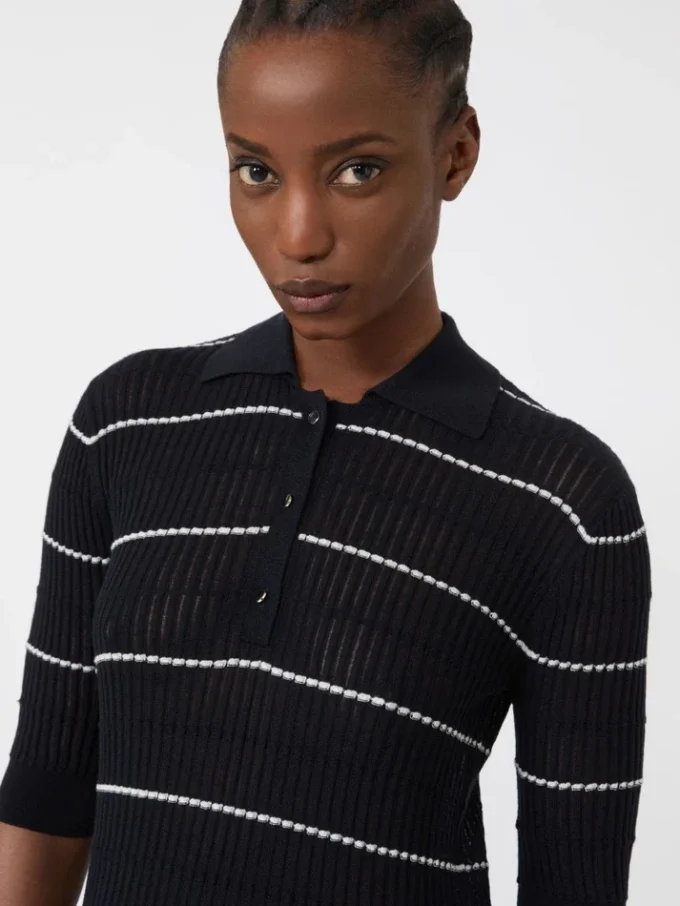 Silk and wool yarn jumper, navy Silk and wool yarn jumper, navy