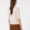 Silk and wool yarn jumper, pink