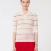 Silk and wool yarn jumper, white