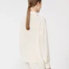 Silk blouse with bow tie, beige