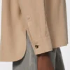 Silk canvas shirt, hazelnut brown