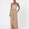 Silk canvas top, hazelnut brown