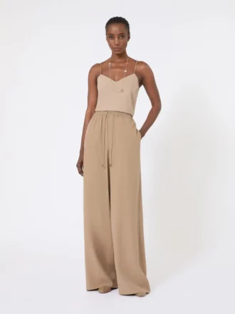 Silk canvas top, hazelnut brown