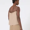 Silk canvas top, hazelnut brown