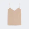 Silk canvas top, hazelnut brown