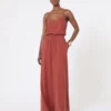 Silk canvas top, terra cotta