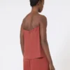 Silk canvas top, terra cotta