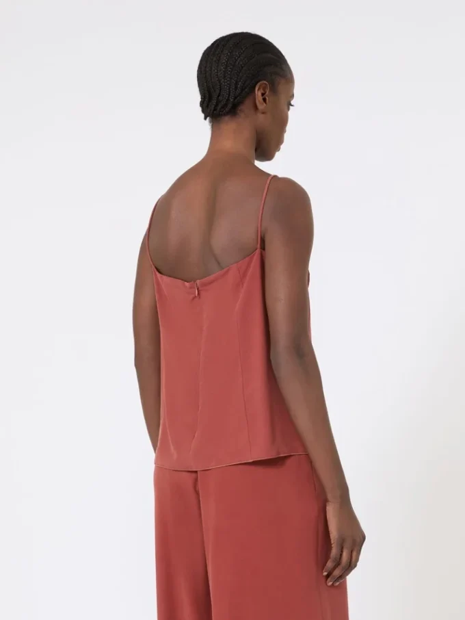 Silk canvas top, terra cotta
