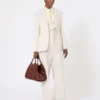 Silk charmeuse blouse, ivory