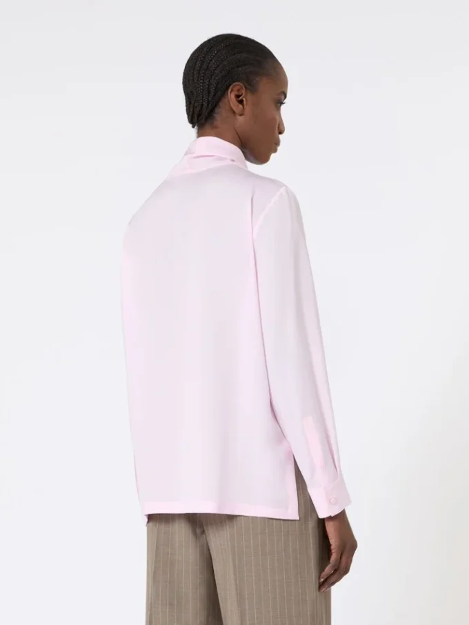Silk charmeuse blouse, pink