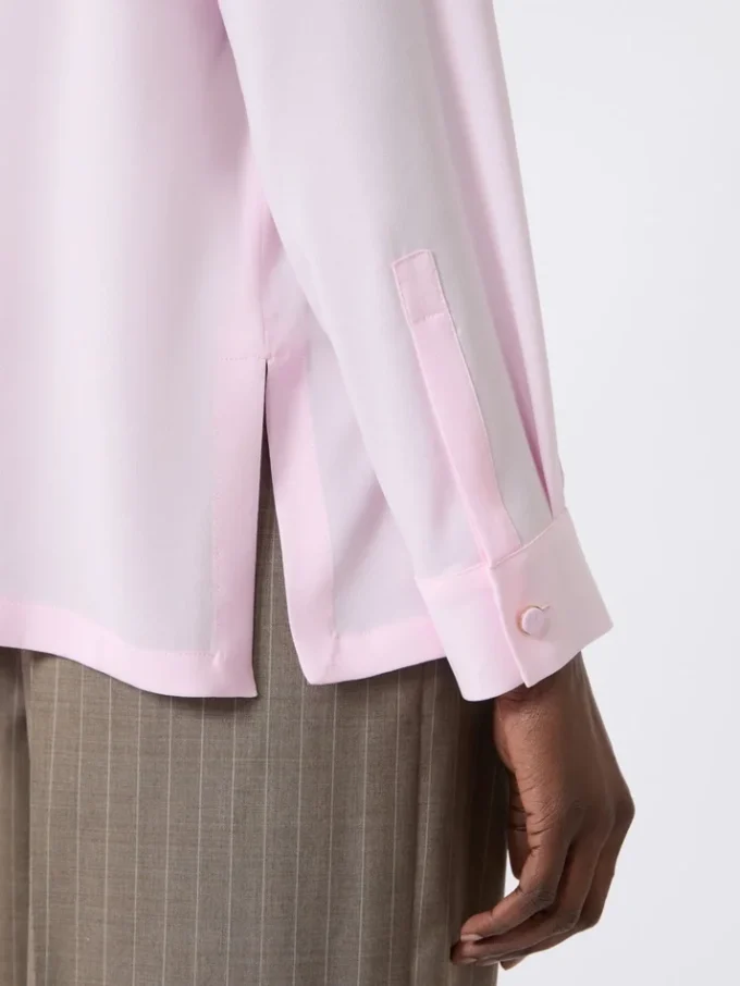 Silk charmeuse blouse, pink