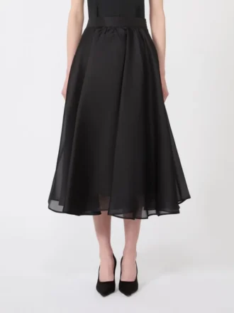 Silk circle skirt, black Silk circle skirt, black