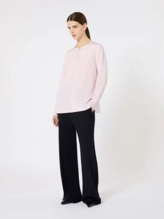 Silk crepe de chine blouse, pink