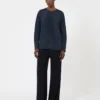 Silk crepe de chine blouse, ultramarine