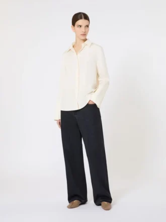 silk crepe de chine shirt ivory 1 1 330x440 - Silk crepe de chine shirt, ivory