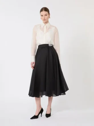 Silk circle skirt, black Silk circle skirt, black