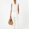 Silk satin top, white Silk satin top, white