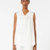 Silk satin top, white Silk satin top, white