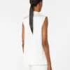 Silk satin top, white Silk satin top, white