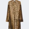 Silk twill criss-cross shirt dress, camel