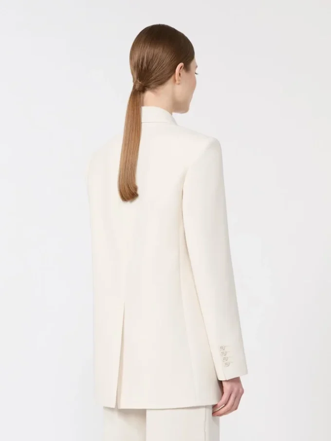 Single-breasted cady blazer, beige Single-breasted cady blazer, beige