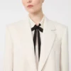 Single-breasted cady blazer, beige Single-breasted cady blazer, beige