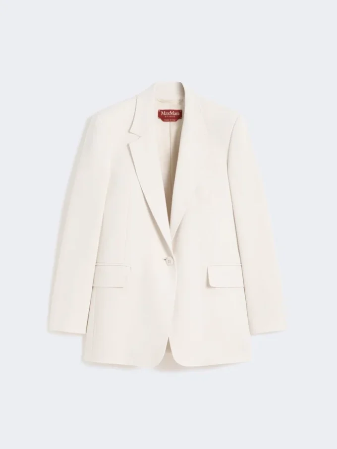 Single-breasted cady blazer, beige Single-breasted cady blazer, beige