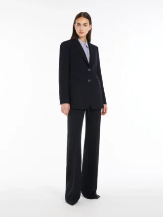 Single-breasted cady blazer, navy