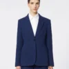 Single-breasted piqua jersey blazer, china blue Single-breasted piqua jersey blazer, china blue