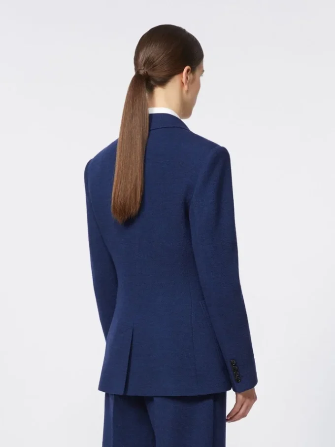 Single-breasted piqua jersey blazer, china blue Single-breasted piqua jersey blazer, china blue