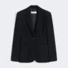 Single-breasted piqua jersey blazer, ultramarine Single-breasted piqua jersey blazer, ultramarine
