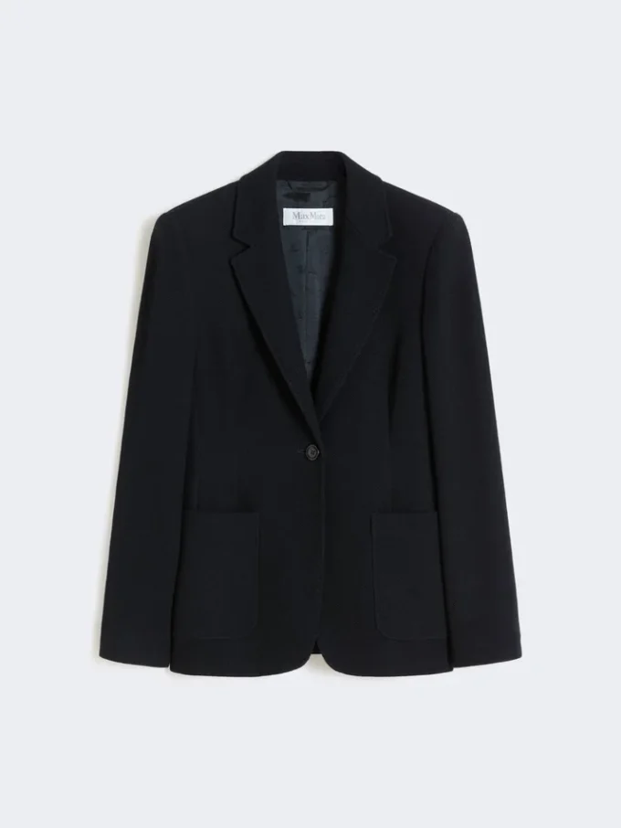 Single-breasted piqua jersey blazer, ultramarine Single-breasted piqua jersey blazer, ultramarine