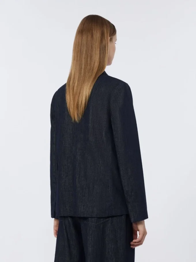 Single-breasted stretch denim jacket, ultramarine Single-breasted stretch denim jacket, ultramarine