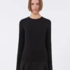 Skin-tight jersey t-shirt, black