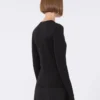 Skin-tight jersey t-shirt, black