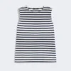 Sleeveless interlock jersey top, navy