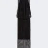 Sleeveless jersey dress with crystals, black