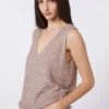 Sleeveless jumper with sequins, antique rose Sleeveless jumper with sequins, antique rose