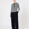 Slim-fit cashmere sweater, ivory