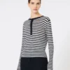 Slim-fit cashmere sweater, ivory