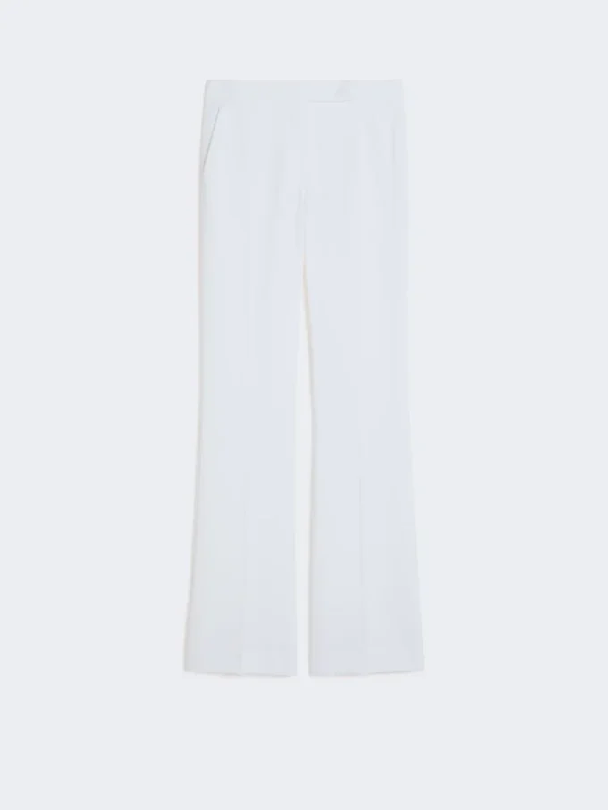 Slim-fit crepe canvas trousers, optical white Slim-fit crepe canvas trousers, optical white