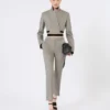 Slim-fit jacket in wool, mohair and silk, medium grey Slim-fit jacket in wool, mohair and silk, medium grey