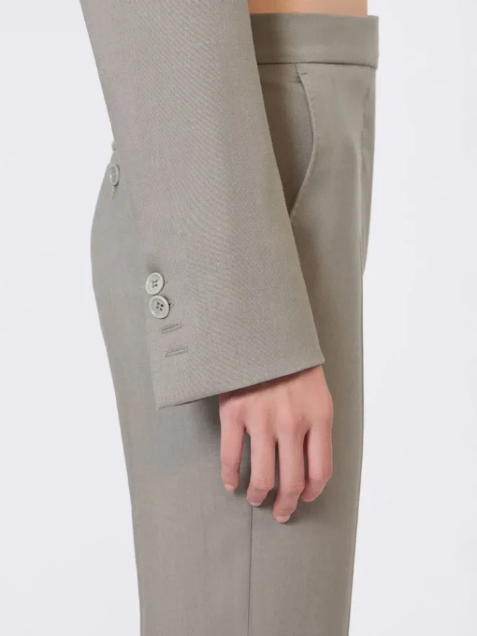 Slim-fit jacket in wool, mohair and silk, medium grey Slim-fit jacket in wool, mohair and silk, medium grey
