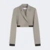 Slim-fit jacket in wool, mohair and silk, medium grey Slim-fit jacket in wool, mohair and silk, medium grey