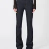 Slim-fit jeans with flared hems, midnightblue